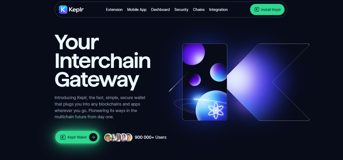 Keplr wallet extension Official site